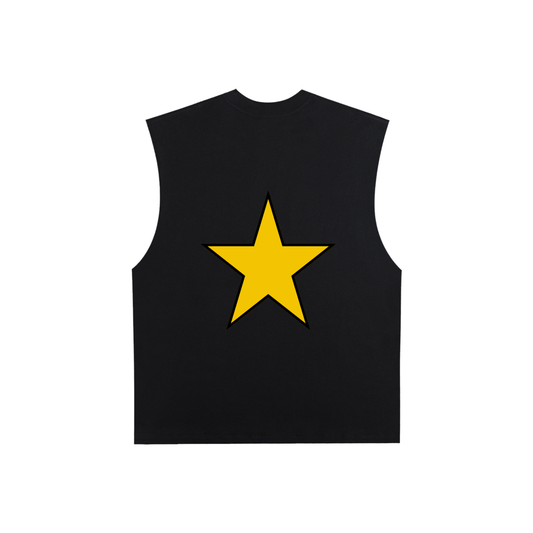 Raw Edge Cotton Tank Top