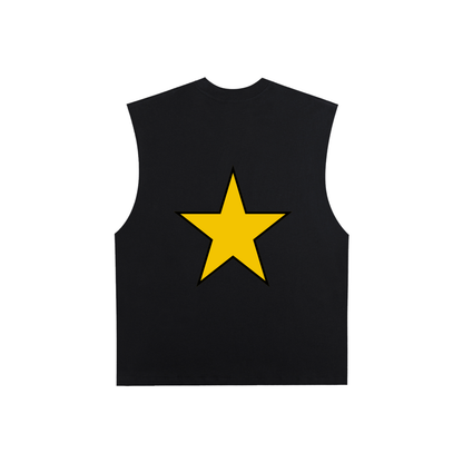 Raw Edge Cotton Tank Top