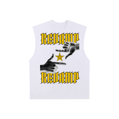 Raw Edge Cotton Tank Top