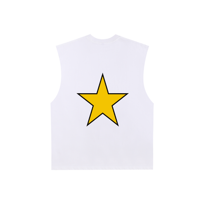 Raw Edge Cotton Tank Top