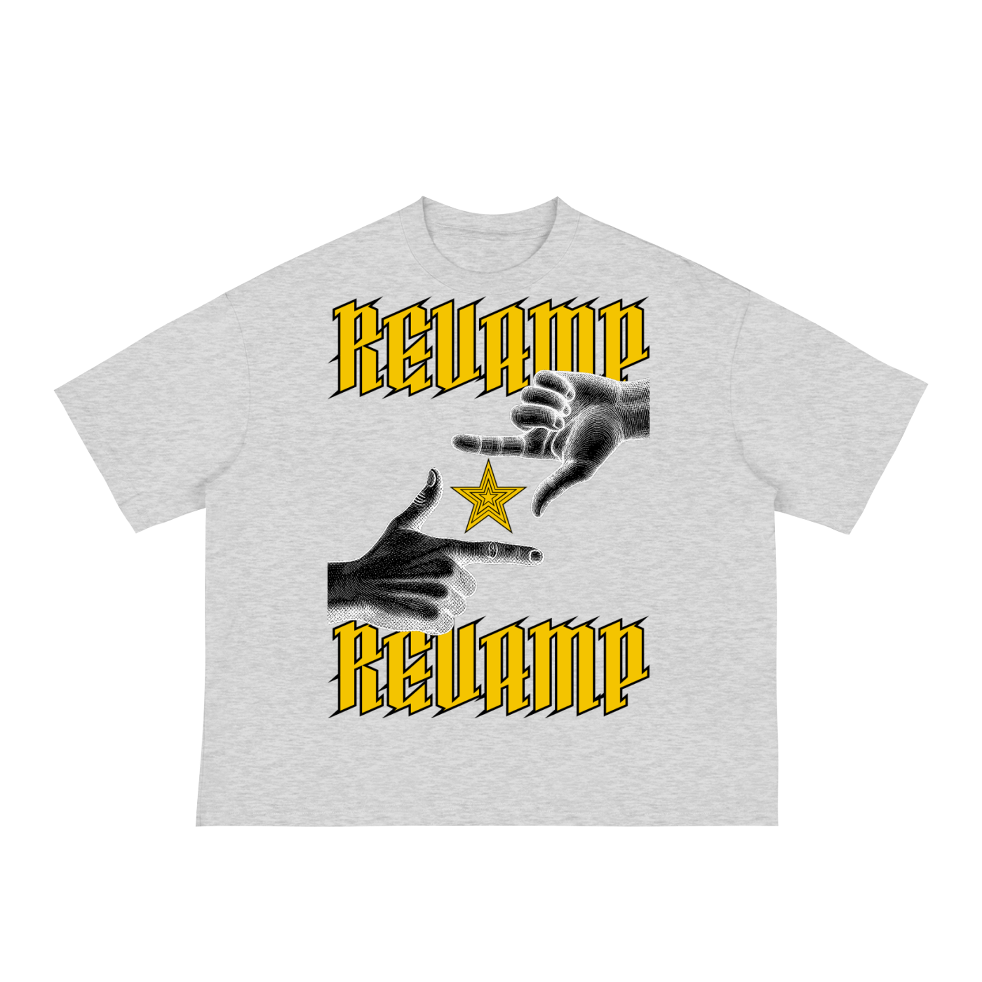 REVAMP Yellow Focus Boxy Tee