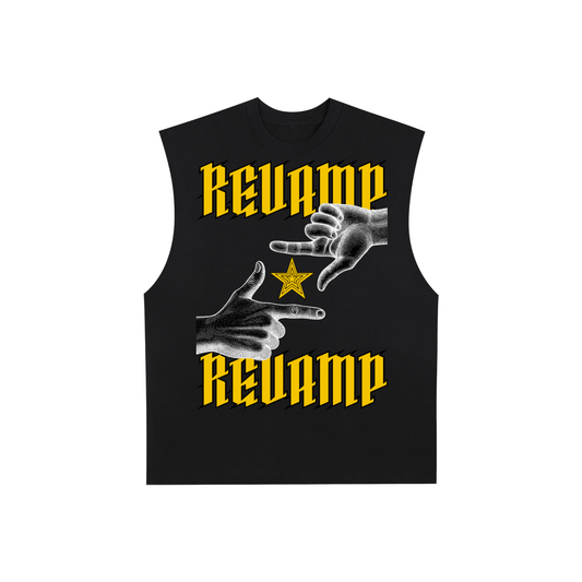 Raw Edge Cotton Tank Top